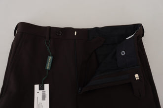 Brown Straight Fit Formal Men Pants BENCIVENGA