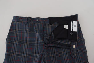 Gray Pure Wool Men Checkered Pants BENCIVENGA