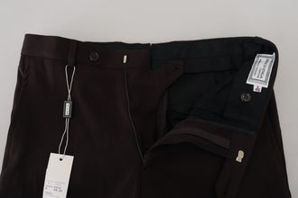 Brown Straight Fit Formal Men Pants BENCIVENGA