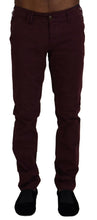Maroon Cotton Stretch Skinny Casual Men Pants CYCLE