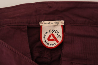Maroon Cotton Stretch Skinny Casual Men Pants CYCLE