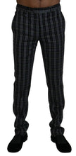 Gray Checkered Slim Fit Men Pants BENCIVENGA