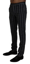 Gray Checkered Slim Fit Men Pants BENCIVENGA