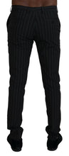 Black Stripes Viscose Dress Pants BENCIVENGA