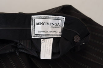 Black Stripes Viscose Dress Pants BENCIVENGA