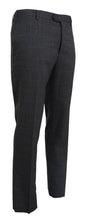 Gray Checkered Wool Dress Formal Pants BENCIVENGA