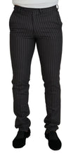 Brown Stripes Slim Fit Men Pants BENCIVENGA