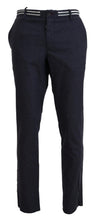 Black Polyester Tapered Dress Pants Domenico Tagliente