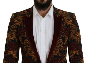 Multicolor Floral Single Breasted Martini Blazer Dolce & Gabbana