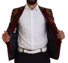 Multicolor Floral Single Breasted Martini Blazer Dolce & Gabbana