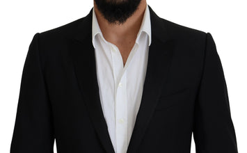 Black Slim Fit Formal Martini Blazer Dolce & Gabbana