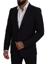 Black Slim Fit Formal Martini Blazer Dolce & Gabbana