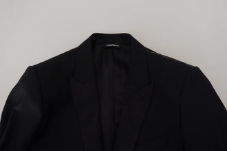 Black Slim Fit Formal Martini Blazer Dolce & Gabbana