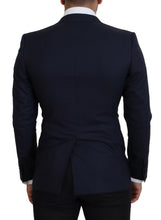 Blue Wool Slim Fit Formal Coat Blazer Dolce & Gabbana