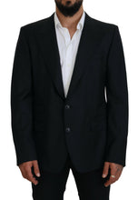 Dark Blue Wool Formal Sicilia Blazer Dolce & Gabbana