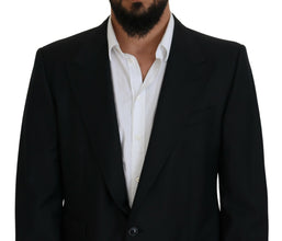Dark Blue Wool Formal Sicilia Blazer Dolce & Gabbana