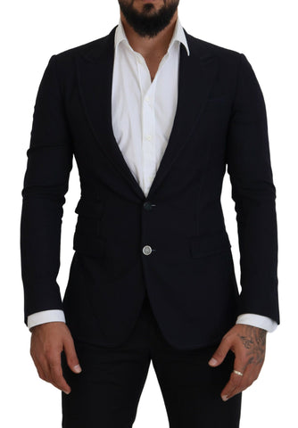 Blue Wool Formal Taormina Blazer Dolce & Gabbana