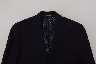 Blue Wool Formal Taormina Blazer Dolce & Gabbana