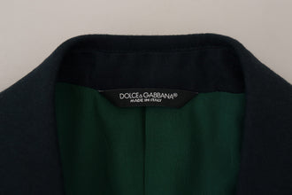 Blue Double Breasted Formal Coat Blazer Dolce & Gabbana