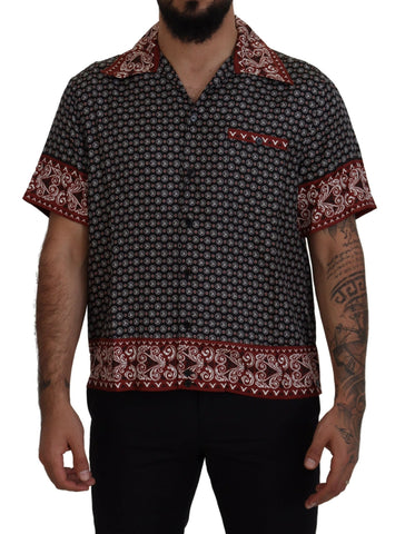 Multicolor Patterned Silk Casual Shirt Dolce & Gabbana