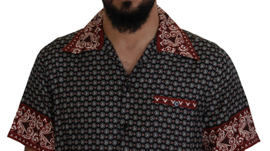 Multicolor Patterned Silk Casual Shirt Dolce & Gabbana