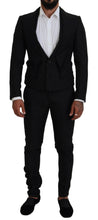Black Polyester Men 2 Piece MARTINI Suit Dolce & Gabbana