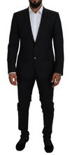 Black Single Breasted 2 Piece MARTINI Suit Dolce & Gabbana