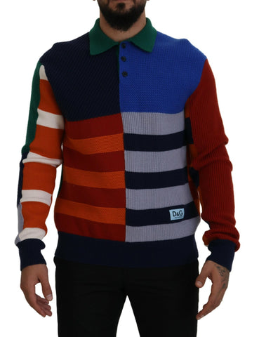 Multicolor Stripes Wool Pullover Sweater Dolce & Gabbana