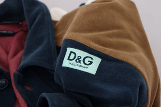 Multicolor Cotton Collared Pullover Sweater Dolce & Gabbana