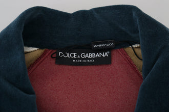 Multicolor Cotton Collared Pullover Sweater Dolce & Gabbana