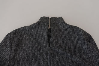 Dark Gray Nylon Turtleneck Pullover Sweater Dolce & Gabbana