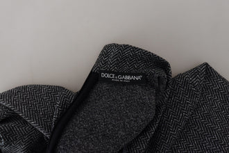 Dark Gray Nylon Turtleneck Pullover Sweater Dolce & Gabbana