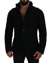 Black Wool Knit Button Cardigan Sweater Dolce & Gabbana