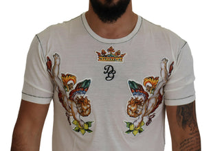 White Printed Short Sleeves Men T-shirt Dolce & Gabbana