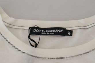 White Printed Short Sleeves Men T-shirt Dolce & Gabbana