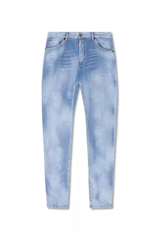 Light Blue Cotton Men Jeans Dsquared²
