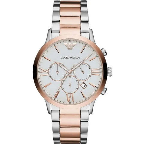 Elegant Two-Tone Timepiece for Men Emporio Armani