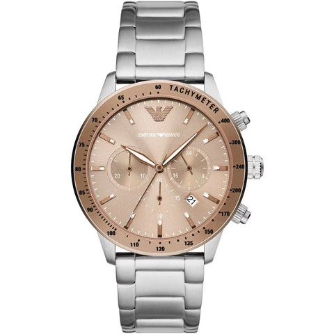 Classic Chronograph Steel Men's Watch Emporio Armani