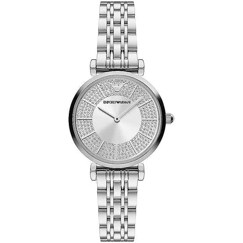 Elegant Silver-Toned Women's Watch Emporio Armani