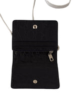 Blue White Caiman Leather Strap Card Holder Wallet Dolce & Gabbana