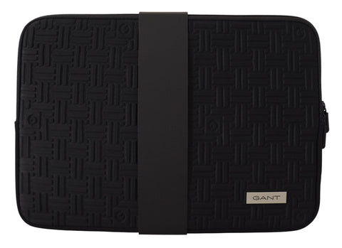 Black Padded Pouch Bag Zipper Cover Sleeve Case Gant