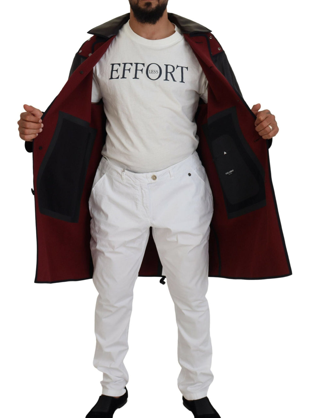 Black Trench Hooded Parka Cotton Jacket Dolce & Gabbana