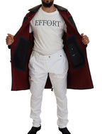 Black Trench Hooded Parka Cotton Jacket Dolce & Gabbana