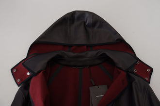 Black Trench Hooded Parka Cotton Jacket Dolce & Gabbana