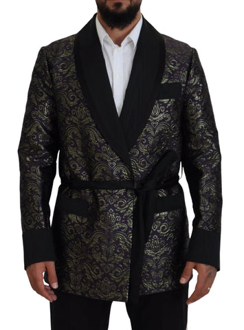 Gold Purple Baroque Jacket Blazer Robe Dolce & Gabbana