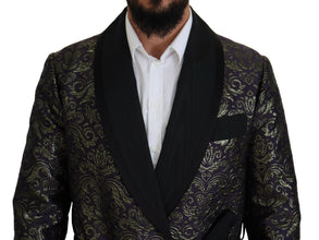 Gold Purple Baroque Jacket Blazer Robe Dolce & Gabbana