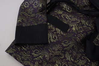 Gold Purple Baroque Jacket Blazer Robe Dolce & Gabbana