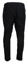 Grey Cotton Tapered Cotton Pants Dolce & Gabbana