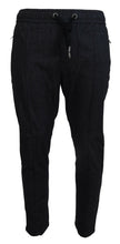 Grey Cotton Tapered Cotton Pants Dolce & Gabbana