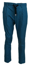 Blue Cotton Chinos Trousers Pants Dolce & Gabbana
